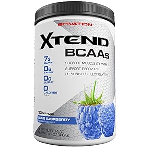 Scivation Xtend BCAA Powder, Branched Chain Amino Acids, BCAAs, Blue Raspberry, 30 Servings