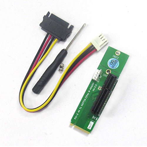 powerdayPCI-e-1X4X-Card-to-NGFF-M2-M-Key-PCIe-Slot-Adapter