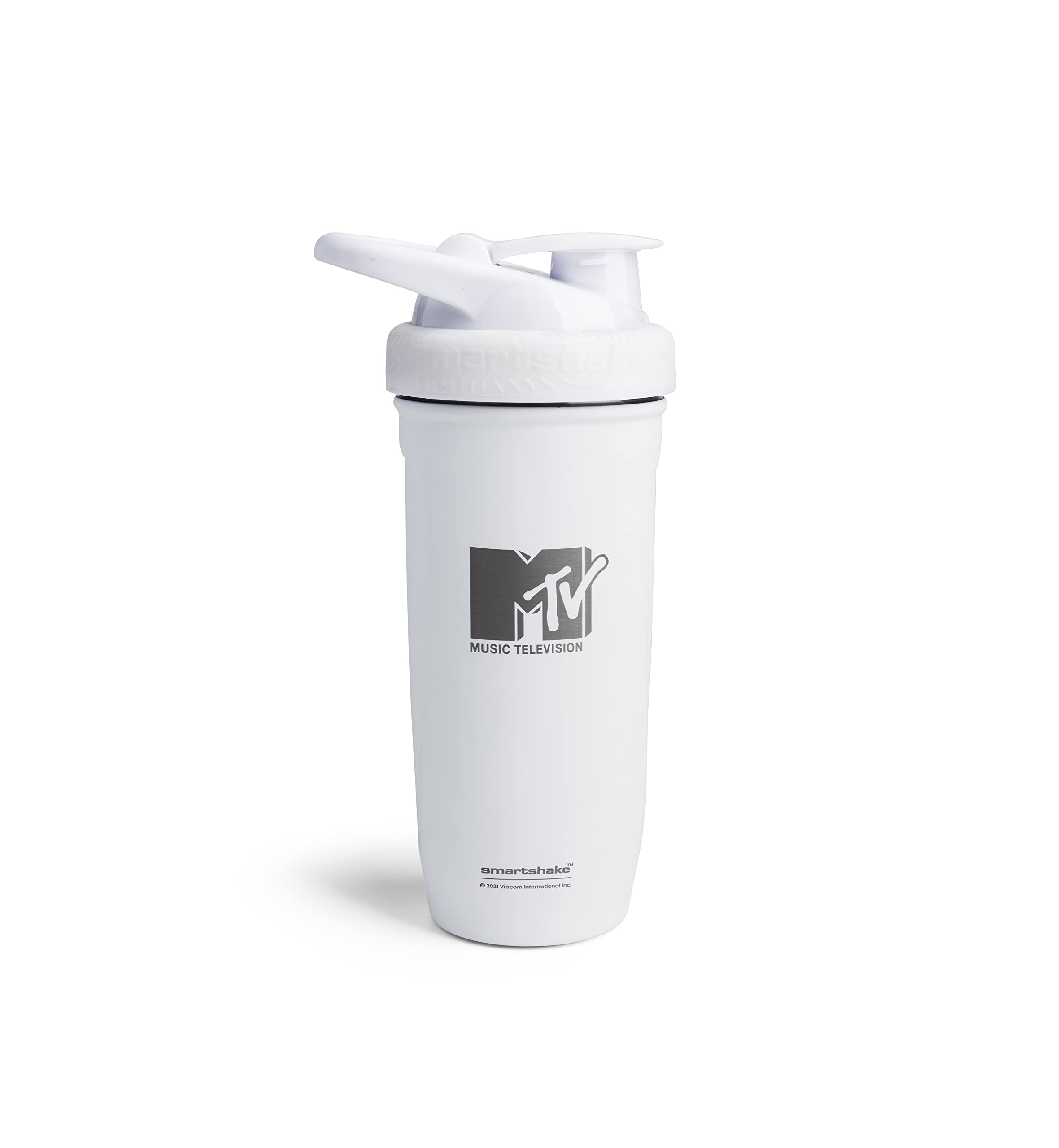 Smartshake Reforce Stainless Steel MTV LOGO Shaker Bottle (900 ML /30oz) | Light Weight Resistance Sports Shaker Bottle with a Soft Lid | Leakproof Protein Shaker Cup, BPA Free & DEHP Free