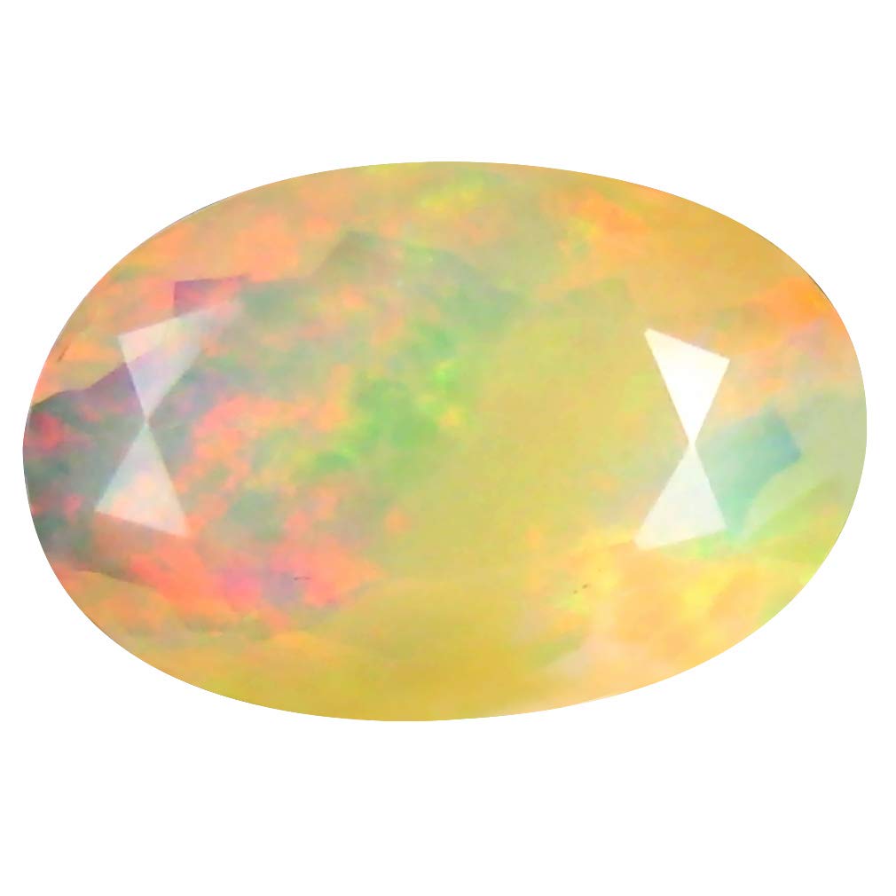 1.63 ct Oval Cut (11 x 7 mm) Un-Heated Transparent Quality Ethiopian Welo Rainbow Opal Natural Loose Gemstone