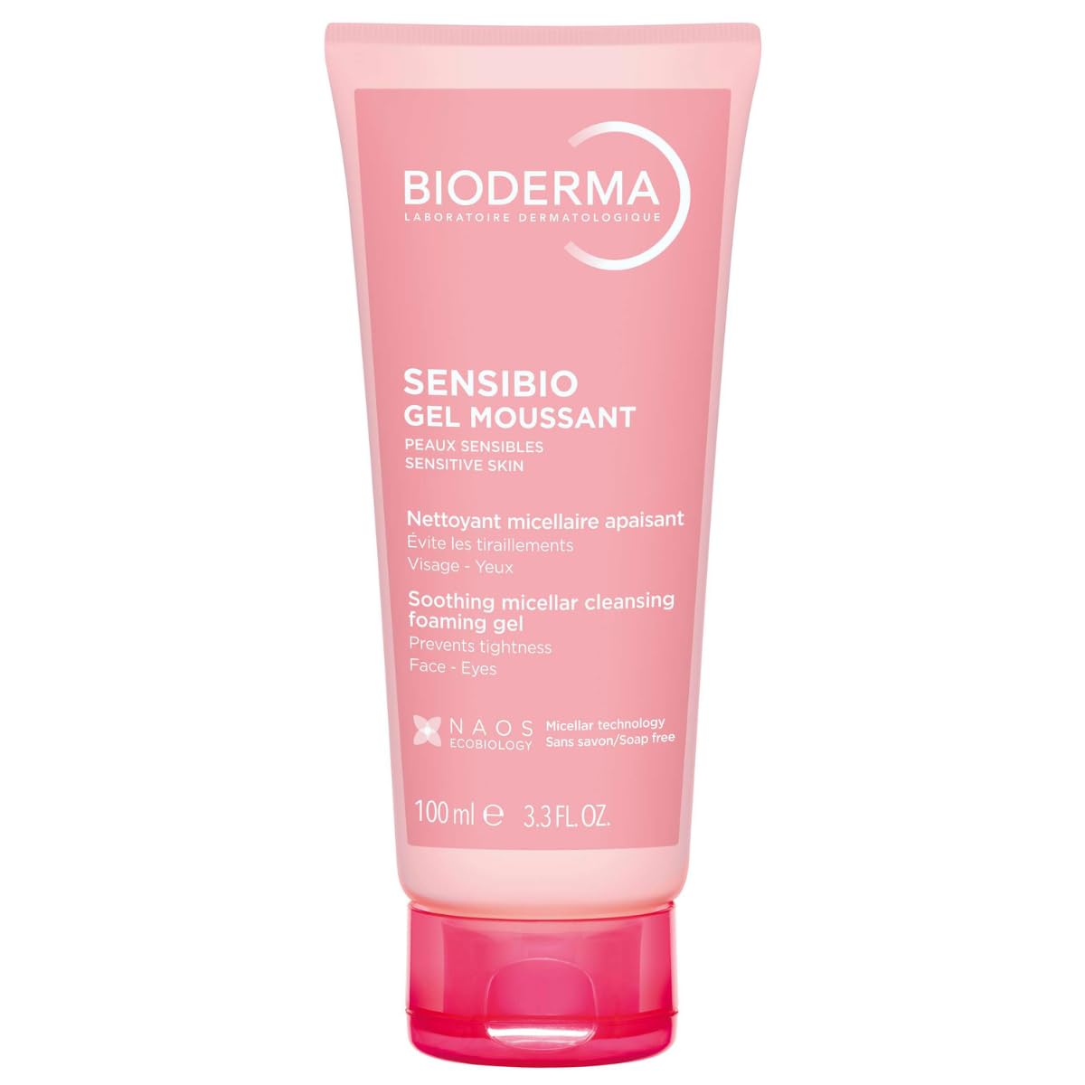 Bioderma Sensibio Micellar Cleansing and Makeup Removing Foaming Gel for Sensitive Skin - 3.3 FL.OZ.