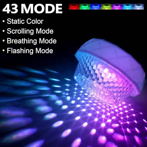Joycome Outdoor Solar Pool Lights IP68 Waterproof Solar Lighting Pool with Remote Control, LED RGBCW Underwater Pool Lights for Outdoor Pond Party – 1 Pack
