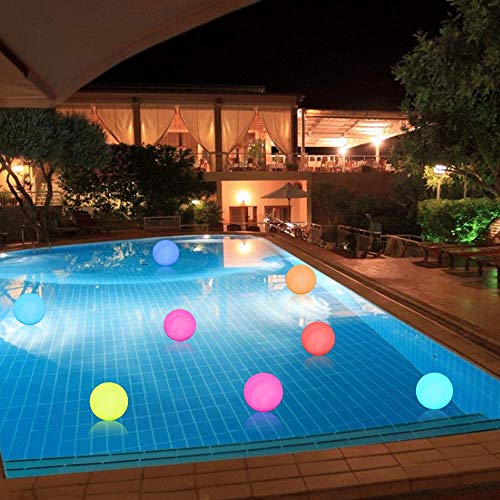 ELlight LED Floating Pool Lights, RGB(16 Colors) Color Changing Ball Lights with Timer, IP67 Waterproof for Pool Decor Outdoor Indoor Holiday Party Lights[6 Packs]
