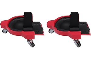 RiToEasysports Knee Roller 360 Degree Swivel Casters ABS Rolling Kneepad for Home Repairs Auto Detailing Gardening (Red)