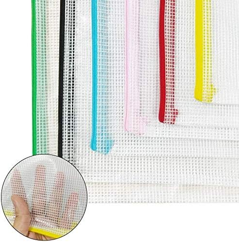 Clear Plastic Wallets A4 Zip Wallets 24PCS, A5 Document Folders Zip Lock Bags for School Office Home Travel (A4 A5 Size) - Image 3