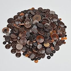 600-700Pcs Brown Buttons for Crafts Bulk Assorted
