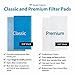 Aquatic Experts Classic Bonded Aquarium Filter Pads - 3 Pack - 12 Inches by 24 Inches by .75 Inch - Blue and White Filter Media Pad Bulk - Replacement Filter Rolls of Prefilter Floss - Made in USA