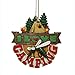 I Love Camping Mosquito and Tent in Woods with Campfire Christmas Ornament J8348