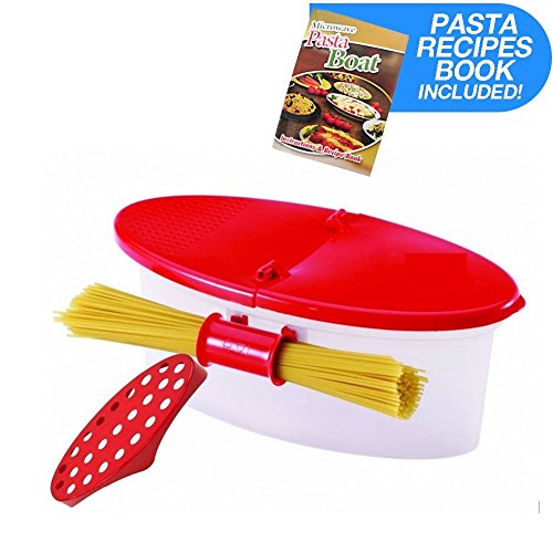Hot Pasta Boat Heat Resistant PP Material Microwave Steamer Boat Strainer with Recipe Book, Vibrant Red, 4 Pcs | 925. 03 1 Hot Pasta Boat Heat Resistant PP Material Microwave Steamer Boat Strainer with Recipe Book, Vibrant Red, 4 Pcs | 925. 03