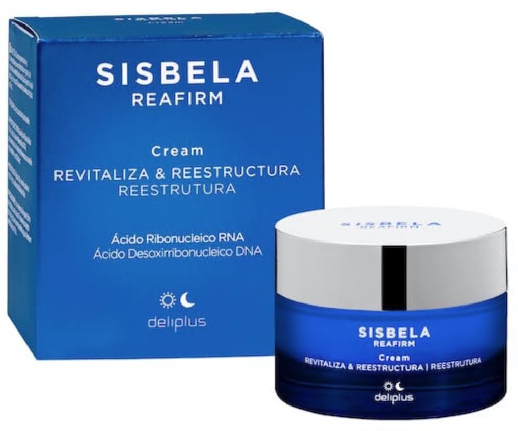Face Cream Revitalizes and Restructures Sisbela Reafirm 50 ml. with Ribonucleic acid RNA all skin types. Deliplus