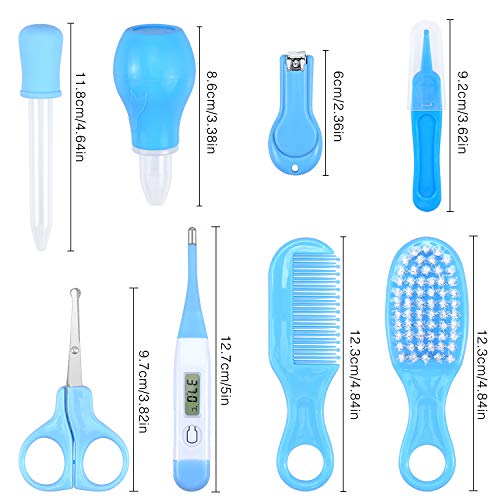 Dreamtop 8PCS Baby Care kit Essential Baby Healthcare and Grooming Kit Baby Nail Clipper Scissors Hair Brush Comb Manicure Care Convenient Care Bathing Tool for Toddler Infant - Thumbnail 6