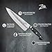 Zelite Infinity 8 Inch Chef Knife - Damascus Japanese Chef's Knife for Kitchen with Curved Handle; Professional Kitchen Knife with Japanese AUS-10 Super Steel 45-Layer - Leather Sheath