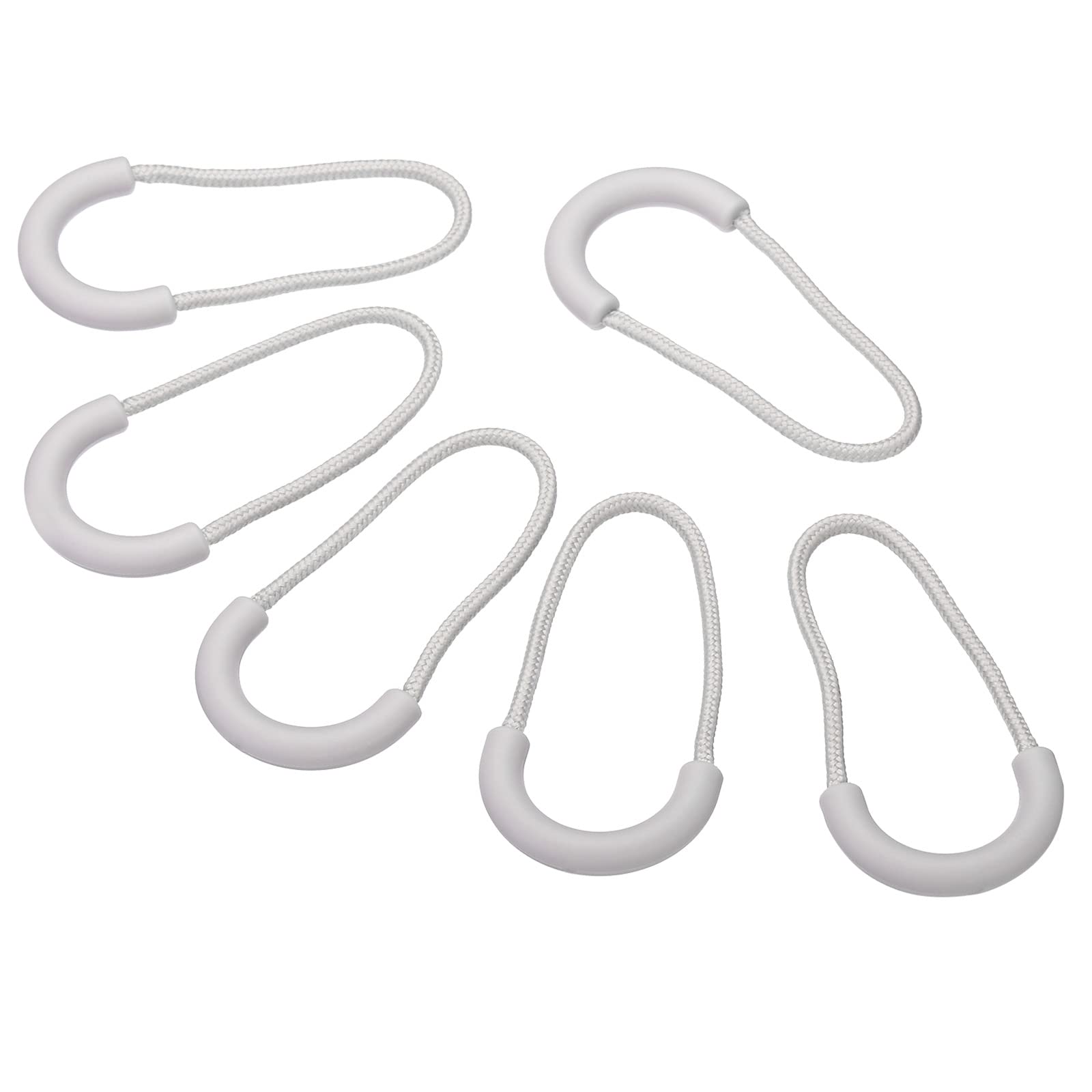 PATIKIL Zipper Pulls Replacement, 15 Pack Extension Cord Handle Plastic U-Shape Tab Tag Extender for Luggage Backpacks, Jackets, Handbags Grey — image 1
