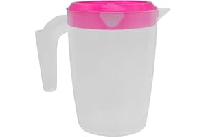 YARNOW Cold Water Jug Large Capacity 1L Plastic Pitcher with Lid for Refrigerator and Home Beverage Use
