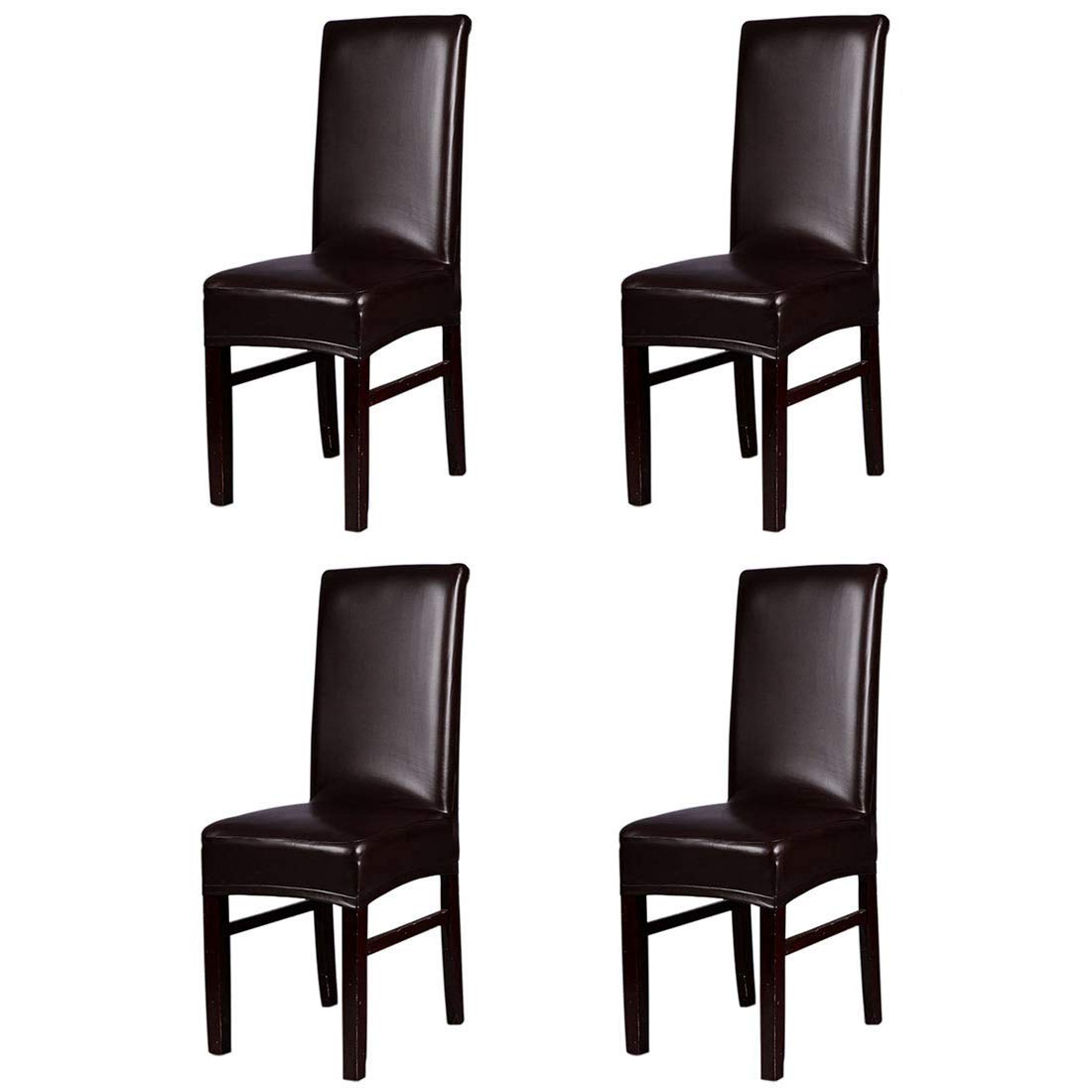 Zhaoke Funda de piel sintética para silla de comedor talla única piel