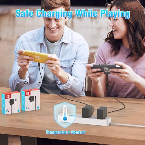 Charger for Nintendo Switch, 45W Power Supply with 1.5M/5FT Cable Quick Charge Compatible with Nintendo Switch Console/Lite/OLED/Deck Dock/Pro Controller, Support TV Mode
