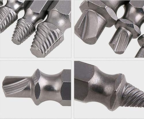 NORTOOLS Damaged Screw Extractor & Bolt Extractor Set Alloy Steel Breakout Broken Worn Rusted Bad Screw Stud Remover 4 Piece
