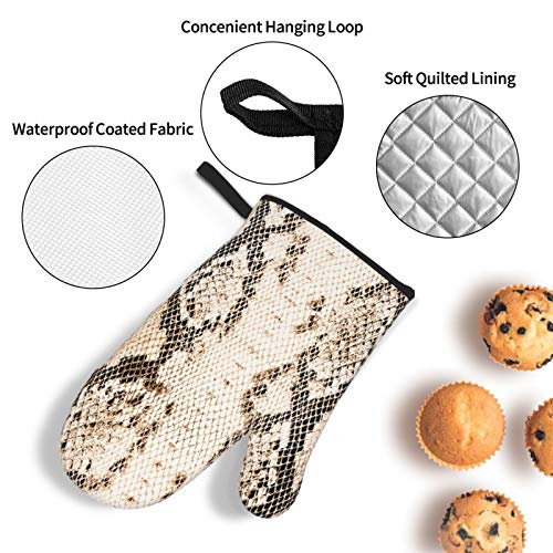 Juego de Manoplas y Porta ollas para Horno,Fondo de Piel de Serpiente,Guantes y agarraderas Resistentes al Calor para… Juego de Manoplas y Porta ollas para Horno,Fondo de Piel de Serpiente,Guantes y agarraderas Resistentes al Calor para… - Imagen 6