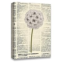 Canvas Wall Art Flower On The Newspaper Canvas Prints Home Artwork Decoration for Living Room,Bedroom - 12x18 inches