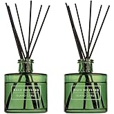 Bellevue Reed Diffuser, 6 fl oz Glass Filled Diffuser, Highly Concentrated Fragrances with Essential Oils, Home Fragrance, Scent: Island Citrus (Pack of 2)