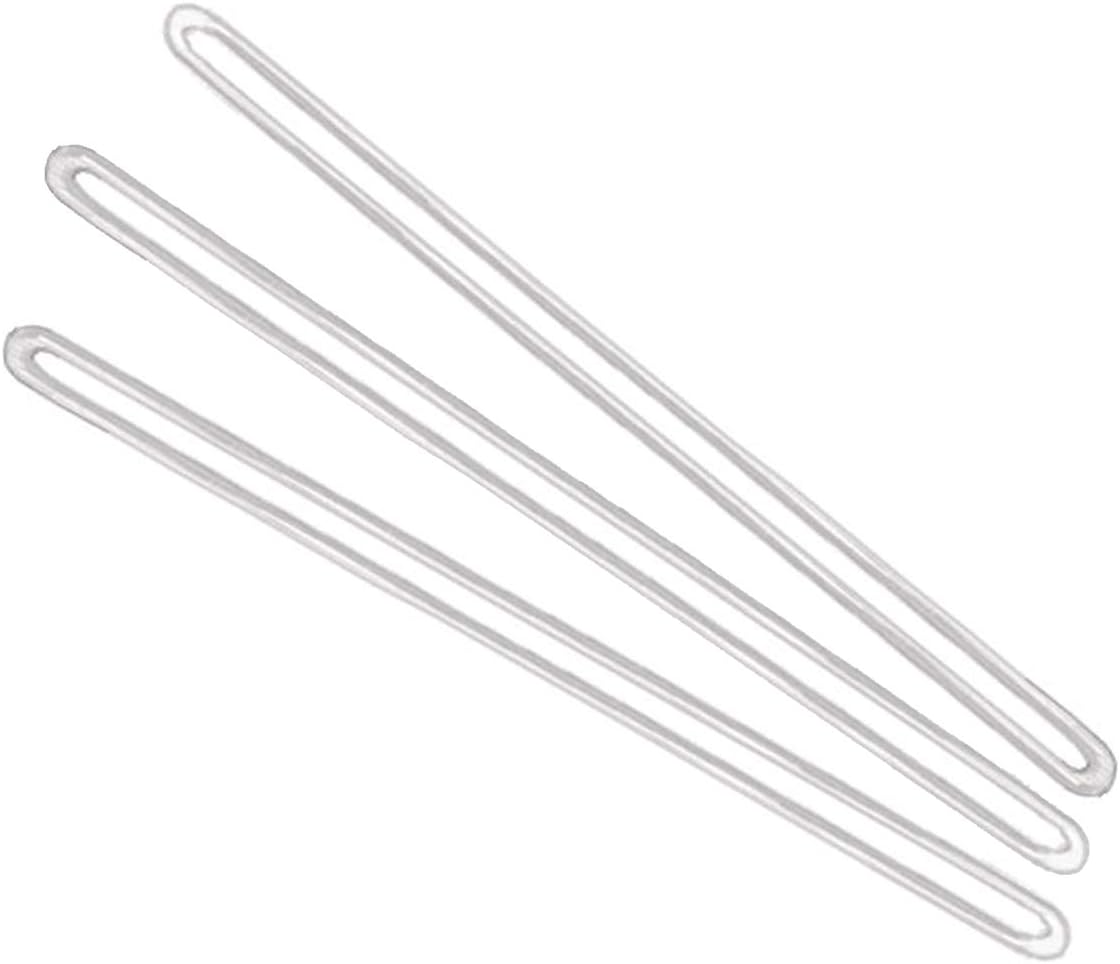 100 Pack - 6 Inch Premium Clear Plastic Luggage Tag Holder/Worm Loops for Bag Tags, by Specialist ID: Office Products
