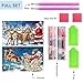 2 Pack Christmas 5D Diamond Painting Kits Full Drill Diamond Paint by Number for Adults Kids, Rhinestone Crystal Painting Kit Art Craft for Christmas
