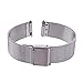 Xuexy 14mm Pebble Time Round with Quick Release Spring Bars/Pins Milanese Wire Mesh Stainless Steel Watch Band Strap Replacement Bracelet,Silver