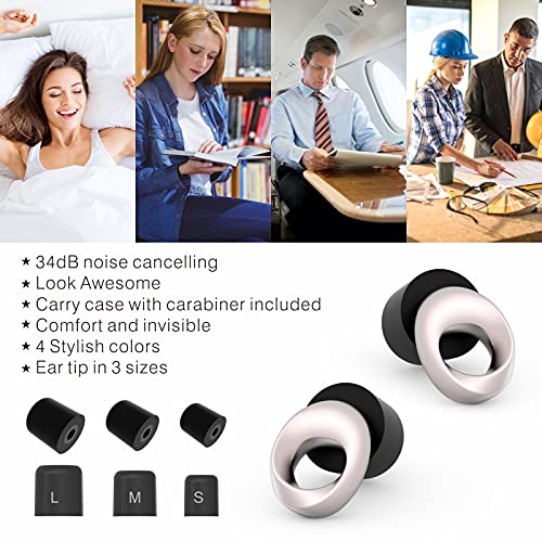 Quiet Noise Reduction Earplugs Ear Plugs for Sleeping, Hearing