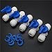 3/8-Inch OD Tube Ball Valve Quick Connect Fitting RO Water System Pack of 5