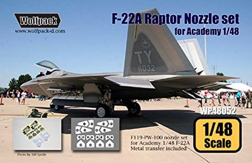 Wolfpack 1:48 F-22A Raptor Nozzle Set for Academy - Resin Detail #WP48052