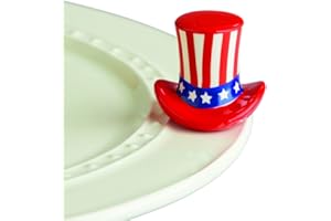 NF NORA FLEMING nora fleming Home of the Free (Uncle Sam Hat) A53 - Hand-Painted Ceramic Holiday Décor - Spring Minis for the Home and Office