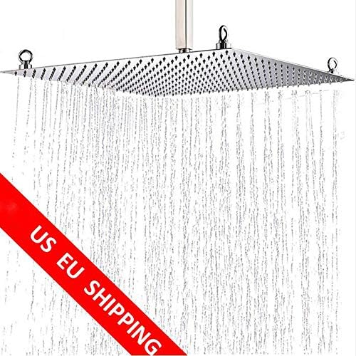 MICHEN 20inch Chrome Rainfall Shower Head Ultrathin Rain Shower Ceiling Mount Stainless Stell Shower Head Bathroom Shower Faucet