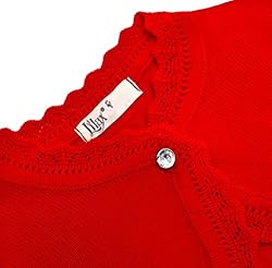 Lilax Little Girls' Knit Long Sleeve Button Closure