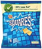 Walkers Squares Salt and Vinegar 6 Pack 150g