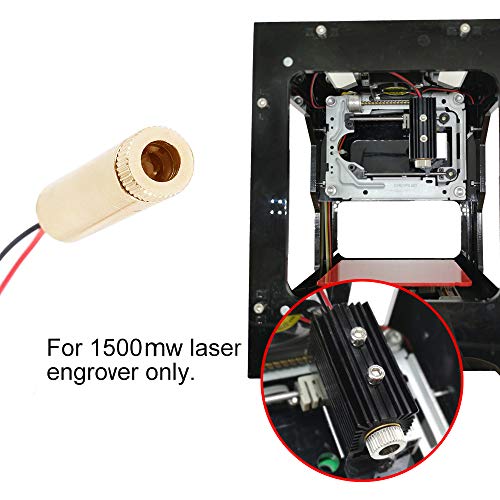WER Laser Head, Blue-Violet 405nm Laser Head for 1500mW DIY Laser Engraver Printer Head Engraving Emitter Focusable Semiconductor Laser Accessories
