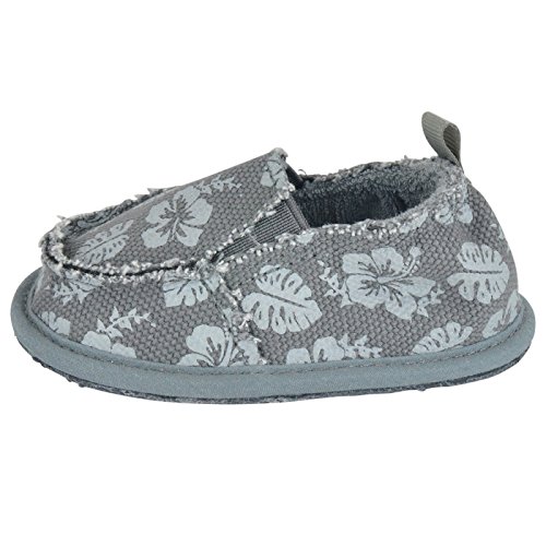 Infant Slip On Shoes - Kapolei Gray - Hawaiian Print baby shoes, infant, toddler, soft sole flexible shoes
