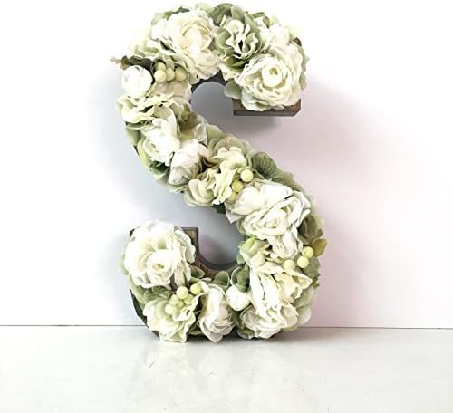 Floral Letter, Letter that Stands, Your Choice of Floral Colors, 14", Stand Alone