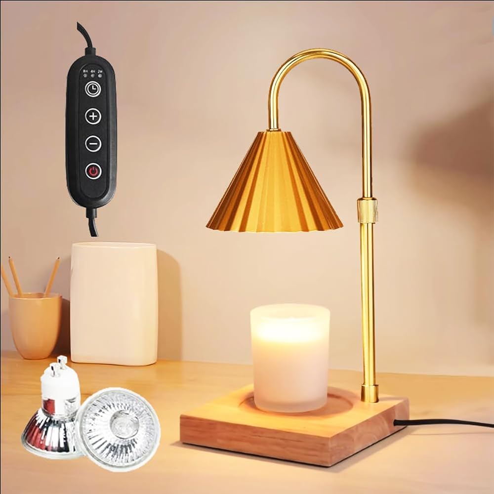Redefun Candle Warmer Lamp, Dimmable Wax Melt Warmer with 2 Bulbs