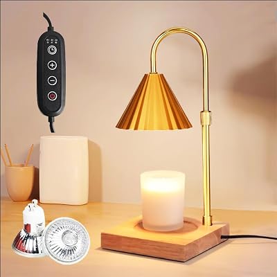 Redefun Candle Warmer Lamp, Dimmable Wax Melt Warmer with 2 Bulbs