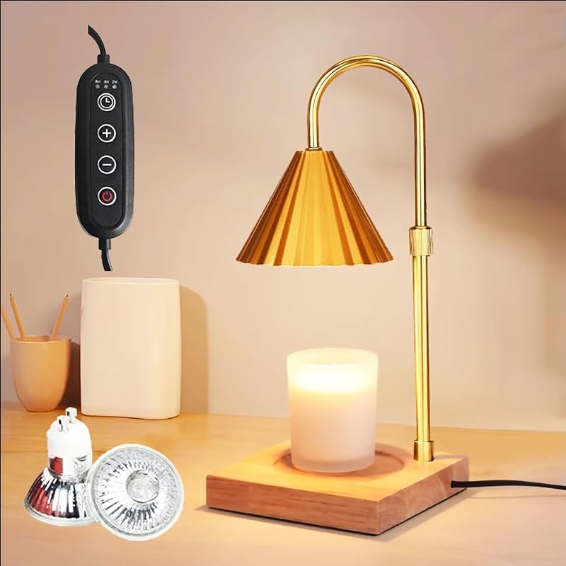 Redefun Candle Warmer Lamp, Dimmable Wax Melt Warmer with 2 Bulbs
