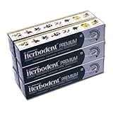 Herbodent Premium -  Fluoride-free Toothpaste, Orgnaic,  Natural Whitener, Vegan,  Sulfatef-free  (6 Packs, 3.5 ounces per tube)
