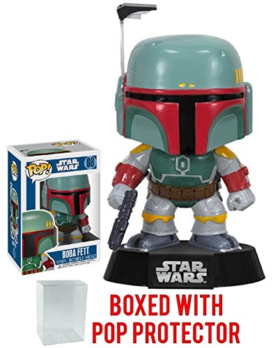 Funko Pop! Star Wars: Boba Fett #08 Vinyl Bobble-Head Figure (Bundled with Pop Box Protector Case)