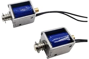 BUBQD 2PCS DC 3V 2.8Ω Mini Push Pull Linear Solenoid Electromagnet 5mm Stroke Open Frame Actuator Electric DC Magnet Solenoid
