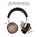 SIVGA SV005 Hi-Fi Studio Over Ear Headphones Comfortable Protein Earpads Wood Earphones with Airplane Adapter + Stereo Audio Headphone Jack Adapter
