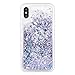 Caka iPhone X Case, iPhone Xs Glitter Case Liquid Series Girls Luxury Fashion Bling Flowing Liquid Floating Sparkle Glitter Cute Soft TPU Case for iPhone X XS (Blue Purple)