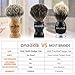 Shaving Set, Anbbas 4in1 Pure Badger Hair Shaving Brush Solid Manchurian Ash Wood Handle,Black Broken-Resistant Acrylic Shaving Stand,Stainless Steel Shaving Bowl Dia 3.2 inch and Goat Milk Soap 100g