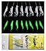 JSHANMEI 10 Packs Luminous Shrimp Bait Rigs Glitter Glow in The Dark Fishing Lures Saltwater Bait Lure Catching Hook Tackle Fishing Rigs