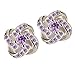 Clearance!!!Twinsmall Women Lady Elegant Diamond Ear Stud Flower Earrings Women Jewelry Earrings Stud (Purple)