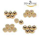 Brass Misting Nozzles For Outdoor Cooling System 22 pcs ,0.012” Orifice (0.3 mm) 10/24 UNC By Aootech ()