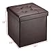 Ollieroo Faux Leather Folding Storage Ottoman Bench Seat Foot Rest Stool (15